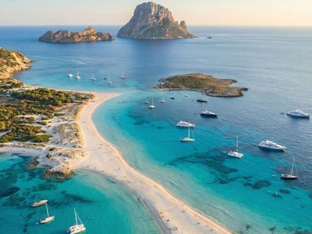 Formentera day trip by boat from Ibiza — turquoise Caribbean-like waters